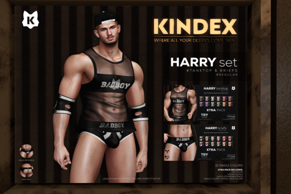 Harry Set - Jake/Kario Fit+Flex/Legacy, L$225 each/L$1620 FP