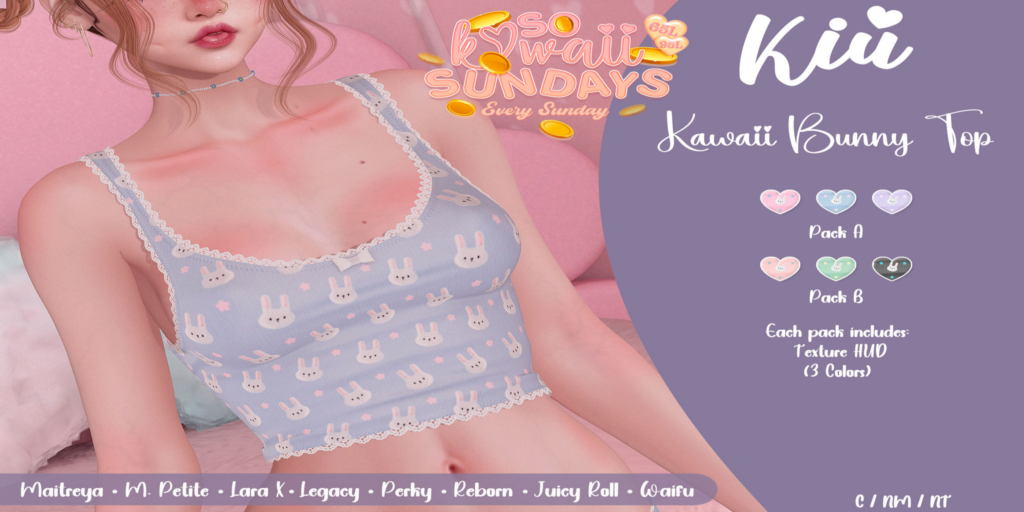 Kawaii Bunny Top - Legacy/Maitreya/Reborn/+mods	&lt;a href=&quot;http://maps.secondlife.com/secondlife/Berwick%20Land/47/97/988&quot;&gt;Teleport&lt;/a&gt;