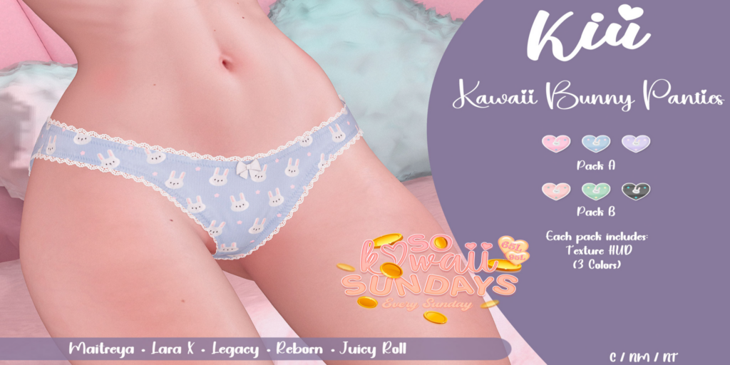 Kawaii Bunny Panties - Legacy/Maitreya/Reborn/+mods	&lt;a href=&quot;http://maps.secondlife.com/secondlife/Berwick%20Land/47/97/988&quot;&gt;Teleport&lt;/a&gt;