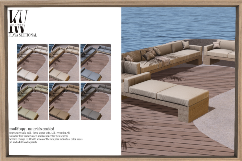 Playa Sectional, L$599 PG/L$799 Adult