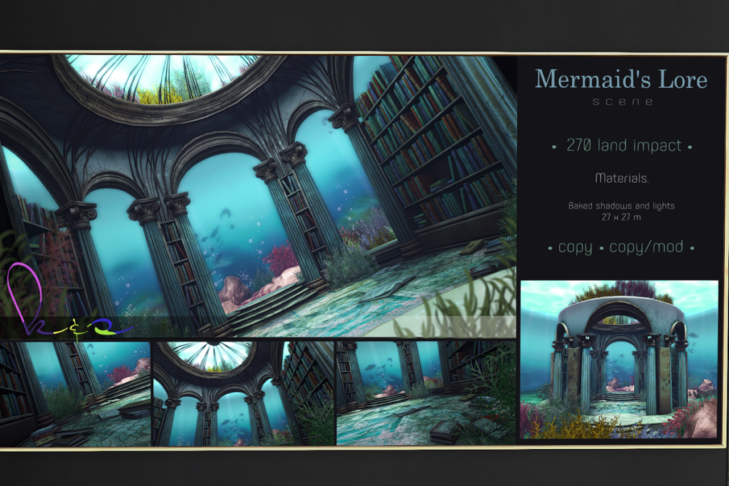 Mermaid&#039;s Lore Scene, L$800-L$1200 each