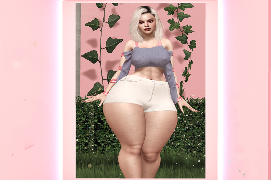 Fluffy Top - Inithium/Legacy/MaitreyaX/Reborn/+mods, L$190 each/L$550 FP | Peaches Shorts - Inithium/Legacy/MaitreyaX/Reborn/+mods, L$190 each/L$450 FP | Amy Socks - Legacy/MaitreyaX/Reborn, L$90 each/L$450 FP