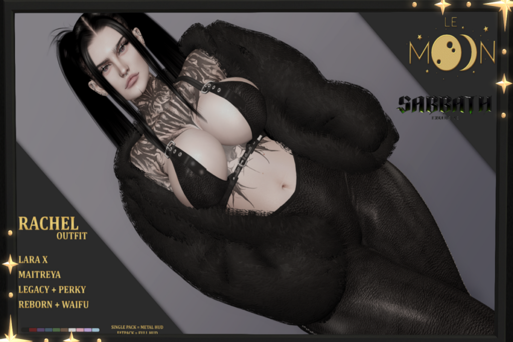 Rachel Outfit - Legacy/MaitreyaX/Reborn/+mods, L$250 each/L$800 FP