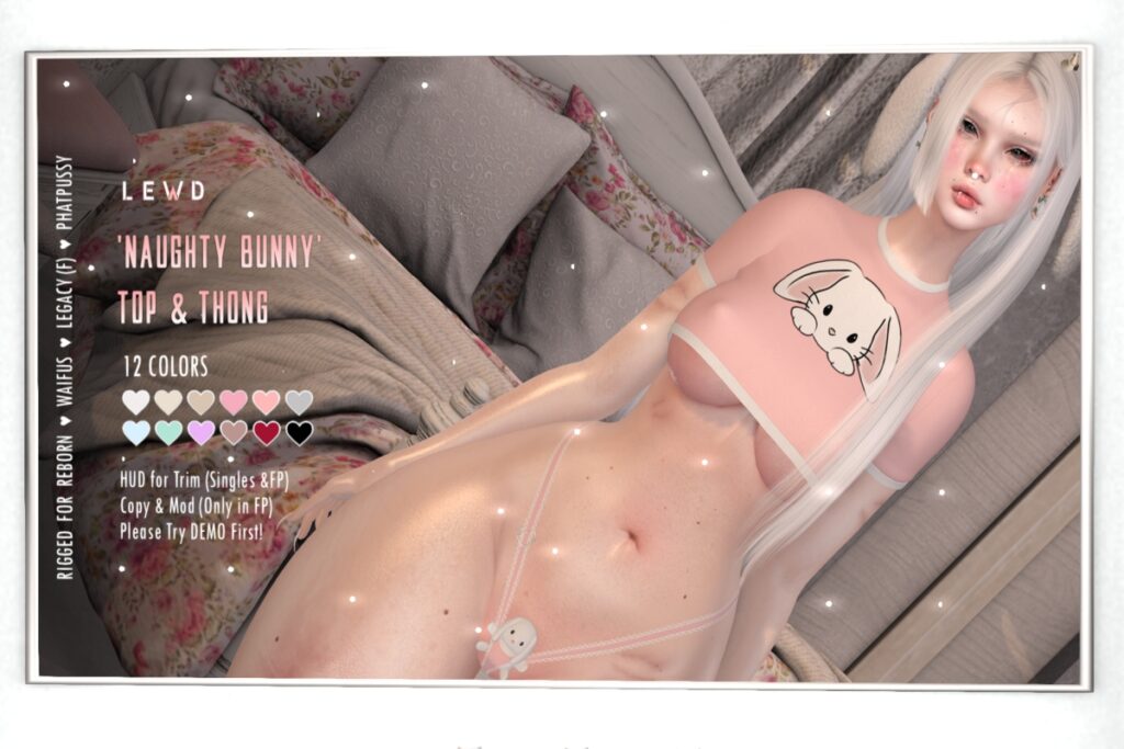 Naughty Bunny Outfit - Legacy/Reborn/+mods, L$249 each/L$999 each FP