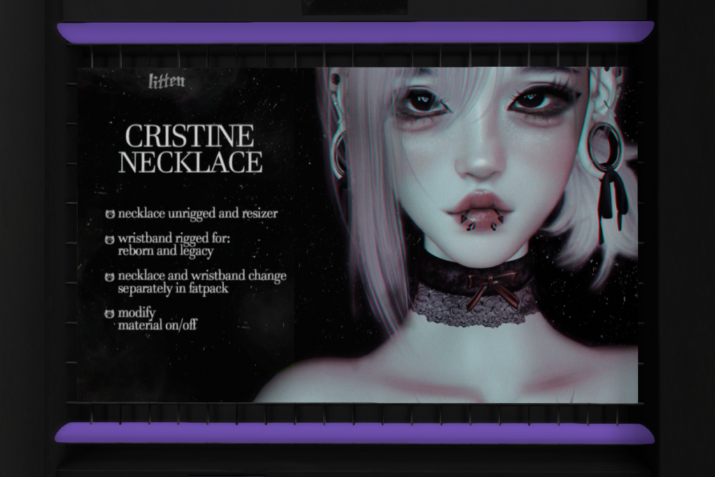 Cristine Necklace, L$199 each/L$599 FP