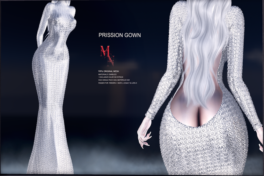Prission Gown - Legacy/MaitreyaX/Reborn/+mods, L$375 each