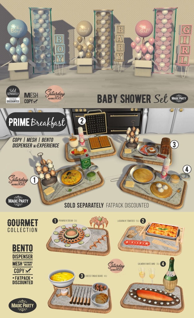 Baby Shower Set | Prime Breakfast Dispenser | Gourmet Collection Dispenser