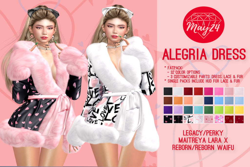 Alegria Dress - Legacy/MaitreyaX/Reborn/+mods, L$199 each/L$649 FP