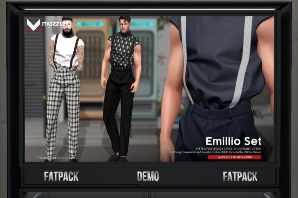 Emillio Set - CzSlim/Gianni/Jake/Legacy, L$250 each/L$930 FP
