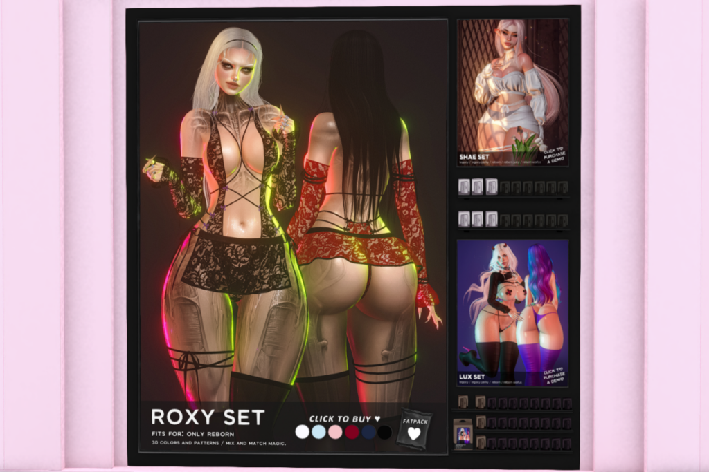 Roxy Set - Reborn, L$375 each/L$1850 FP