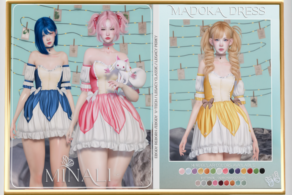 Madoka Dress - Legacy/Reborn/+mods, L$249 each/L$1199 FP