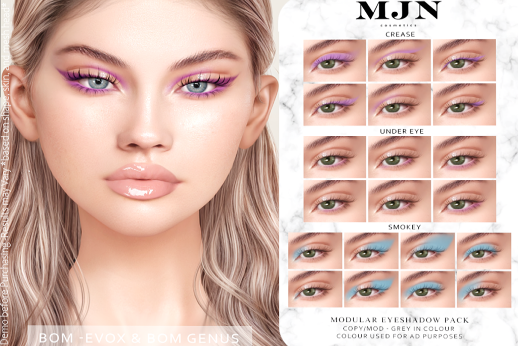 Modular Eyeshadow Pack - EvoX/Genus, L$399 each
