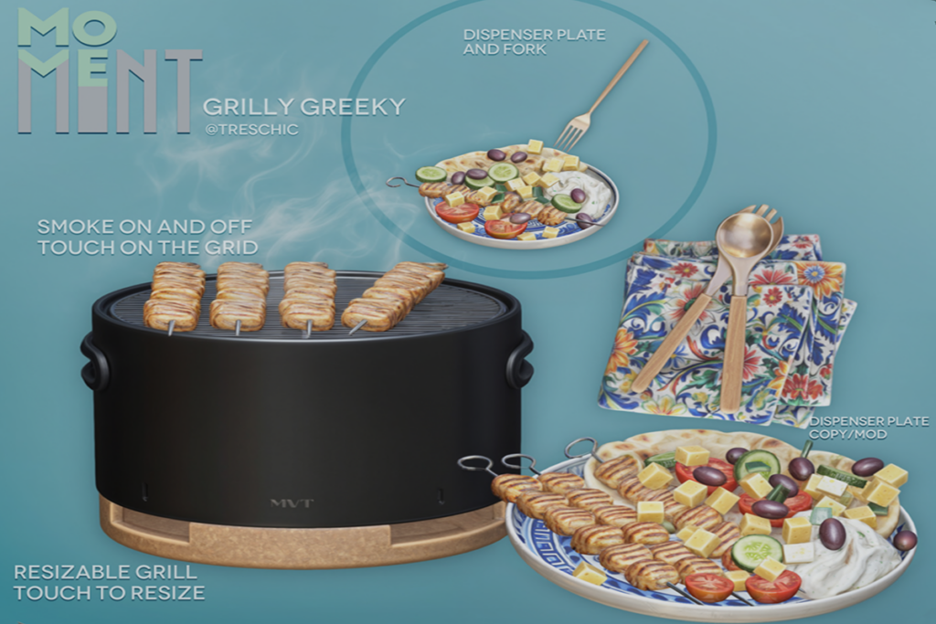 Grilly Greeky Decoration, L$350 each/L$2499 FP
