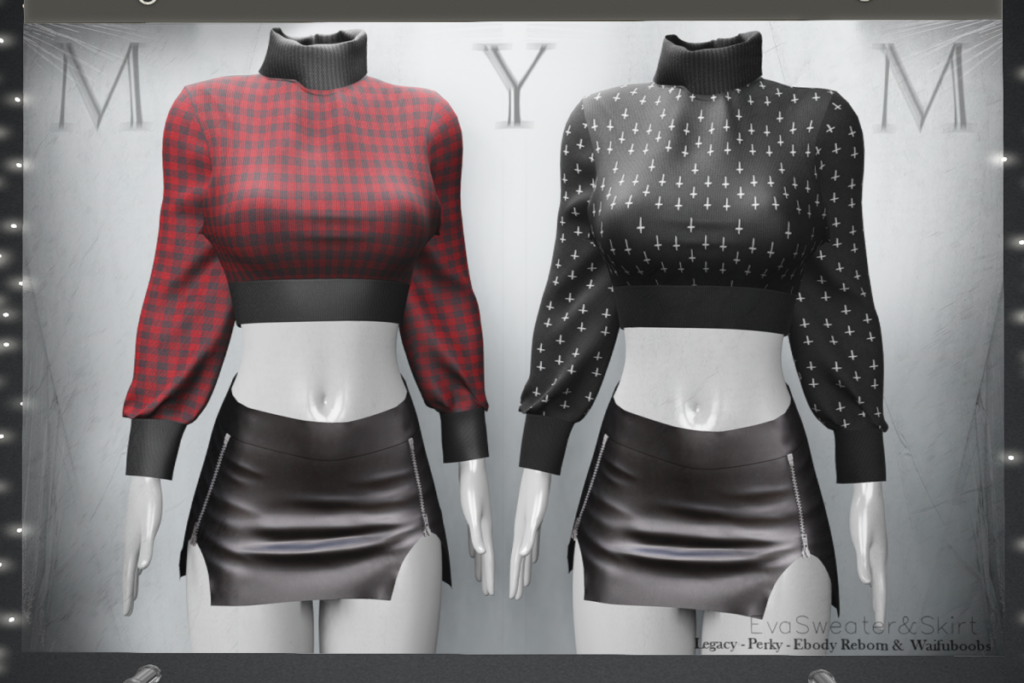Eva Sweater &amp; Skirt - Legacy/Reborn/+mods, L$200 each/L$600 FP