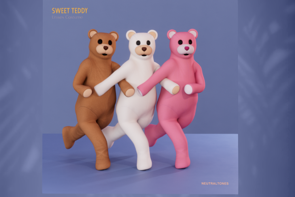 Sweet Teddy Unisex Costume, L$249 each/L$499 FP
