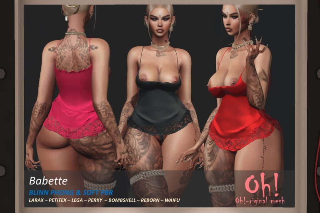 Babette Outfit - Legacy/MaitreyaX/Reborn/+mods, L$699 each/L$1999 FP