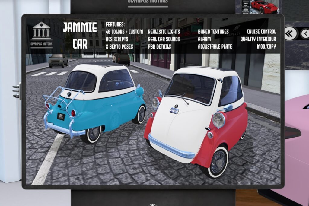 Jammie Car Driveable Vehicle, L$499