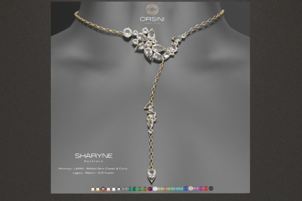 Sharyne Necklace - Eve/GenX/Legacy/Maitreya/Reborn/+mods, L$389