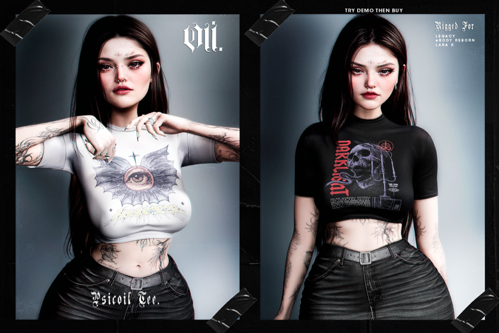 Psicoil Tee - Legacy/MaitreyaX/Reborn, L$220 each/L$979 FP