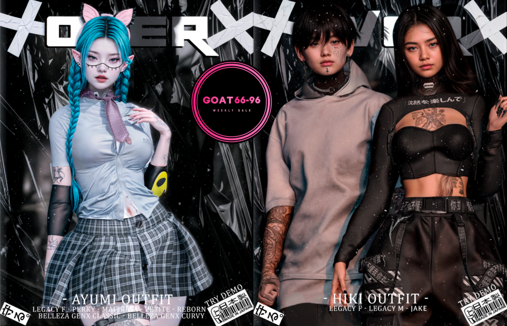 Ayumi Outfit - GenX/Legacy/Maitreya/Reborn/+mods | Hiki Outfit - Jake/Legacy M+F