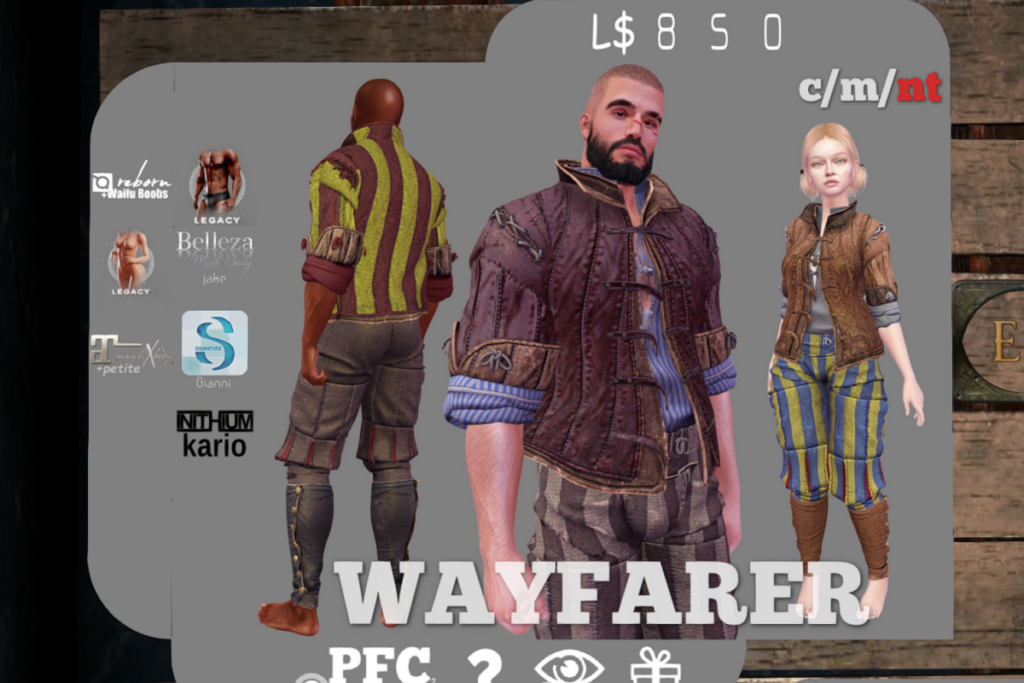 Wayfarer - Gianni/Jake/Kario/Legacy M+F/MaitreyaX/Reborn/+mods, L$850
