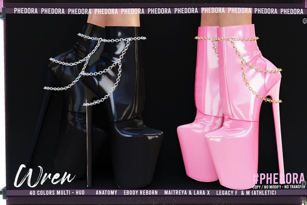 Wren Boots - Anatomy/Legacy/Maitreya/Reborn/+mods, L$499