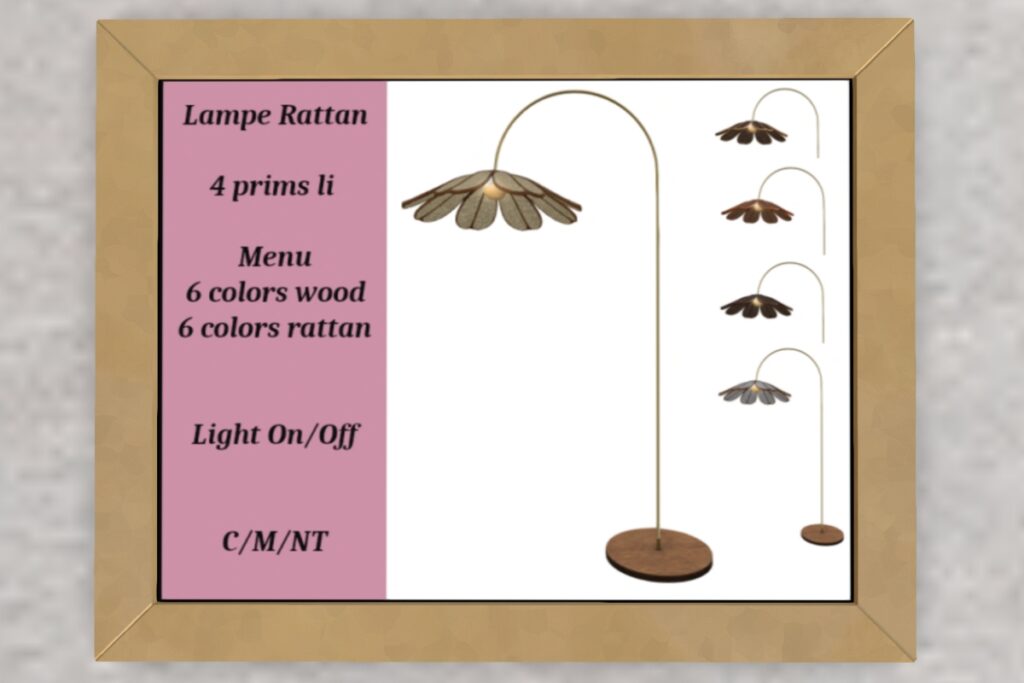 Lampe Rattan, L$150