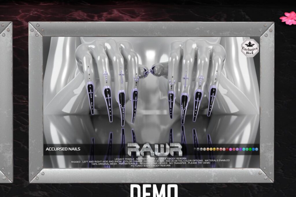 Accursed Nails - Legacy/Maitreya/Reborn/+mods, L$349