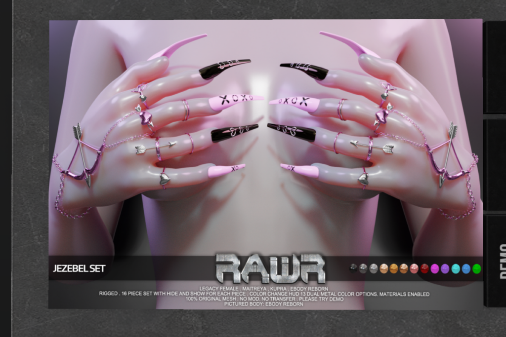 Jezebel Set - Inithium/Legacy/Maitreya/Reborn 	&lt;a href=&quot;https://maps.secondlife.com/secondlife/RAWR/62/141/21&quot;&gt;TELEPORT&lt;/a&gt;