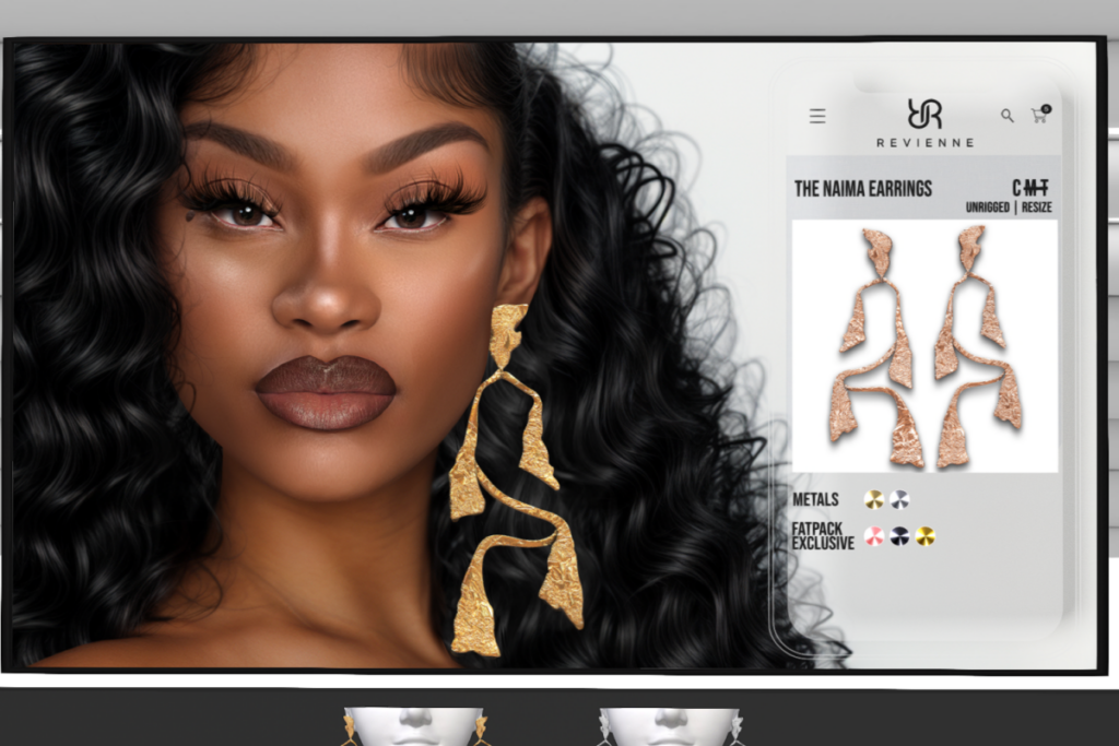 The Naima Earrings, L$299 each/L$699 FP