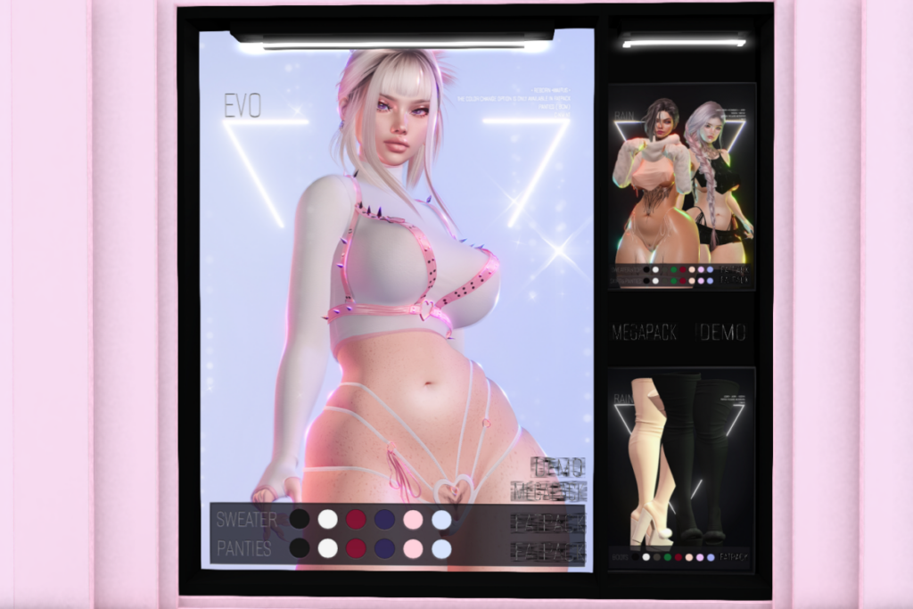 Evo Sweater &amp; Panties - Reborn/+mods, L$249 each/L$1600 each FP/L$2800 MP