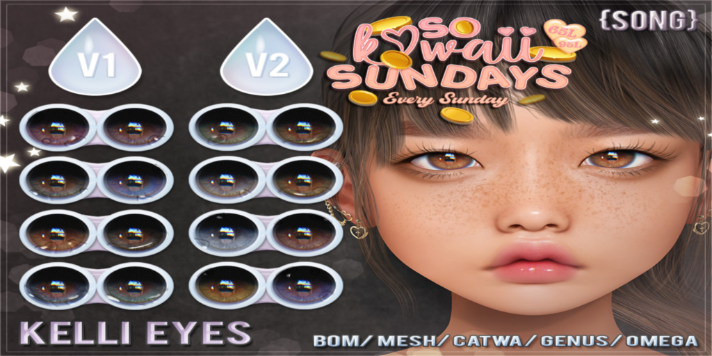 Kelli Eyes - BOM/Catwa/Genus/Mesh/Omega