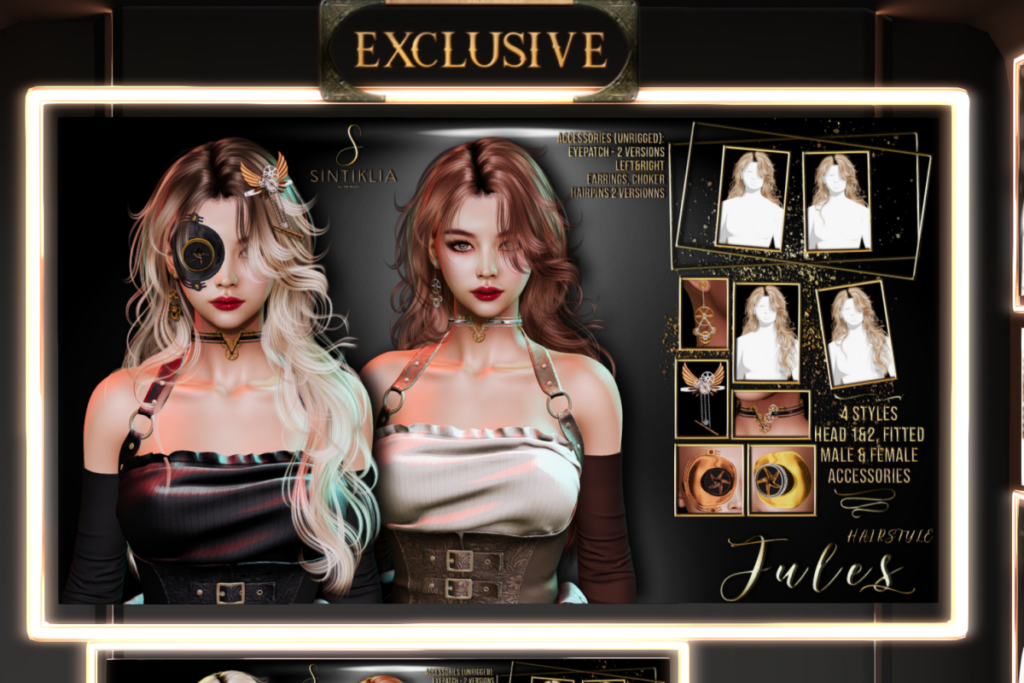 Jules Hair, L$350 each/L$750 FP