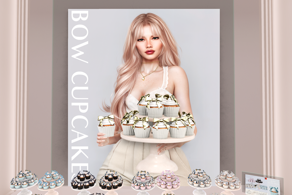 Bow Cupcakes Decoration, L$299 each/L$699 FP each