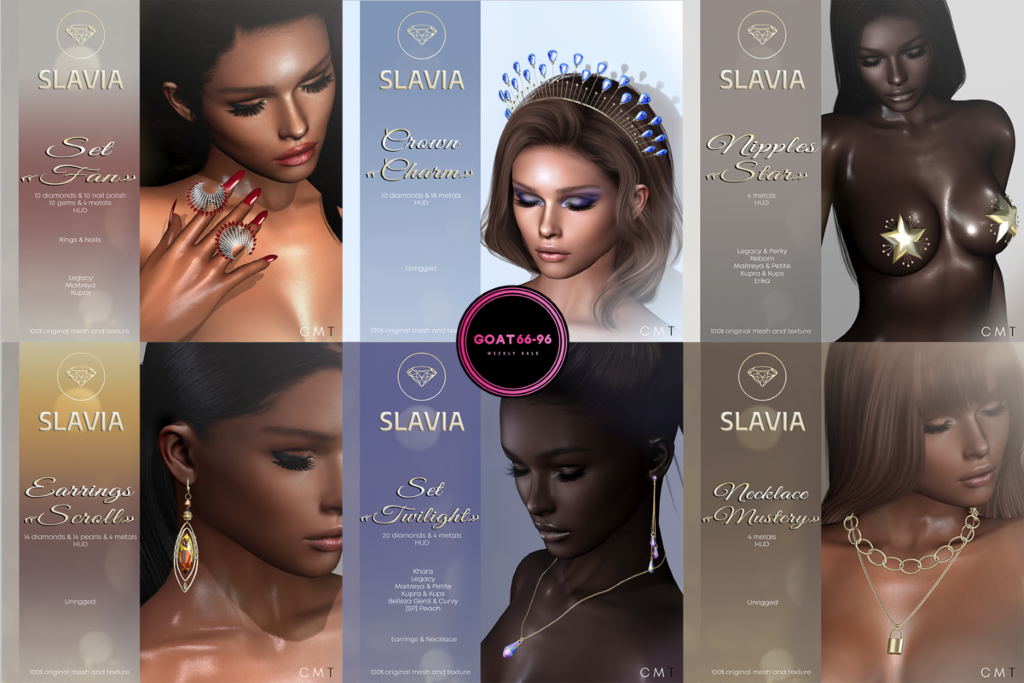 Fan Set - Inithium/Legacy/Maitreya | Crown Charm | Nipples Star - Erika/Inithium/Legacy/Maitreya/Reborn/+mods | Scroll Earrings | Twiilight Set - GenX/Inithium/Legacy/Maitreya/Peach | Mustery Necklace