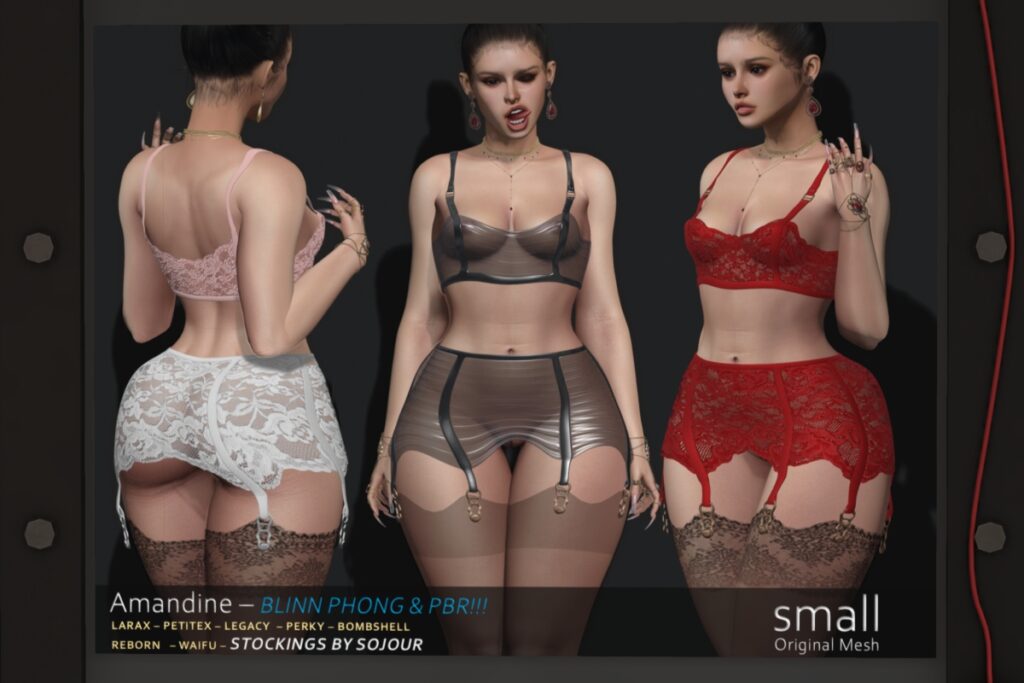 Amandine Lingerie - Legacy/MaitreyaX/Reborn/+mods, L$699 each/L$1799-L$1999 each FP