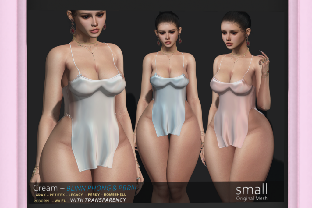 Cream Dress - Legacy/MaitreyaX/Reborn/+mods, L$699 each/L$1999 FP