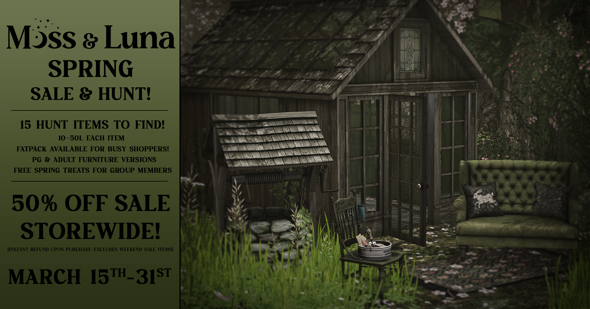 WELCOME THE SEASON WITH MOSS & LUNA’S SPRING HUNT AND SALE