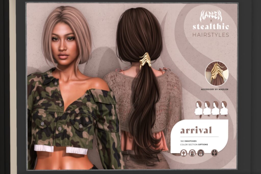 Arrival Hairstyle, L$399 Basic Pack/Upgrade HUD L$199/L$598 FP