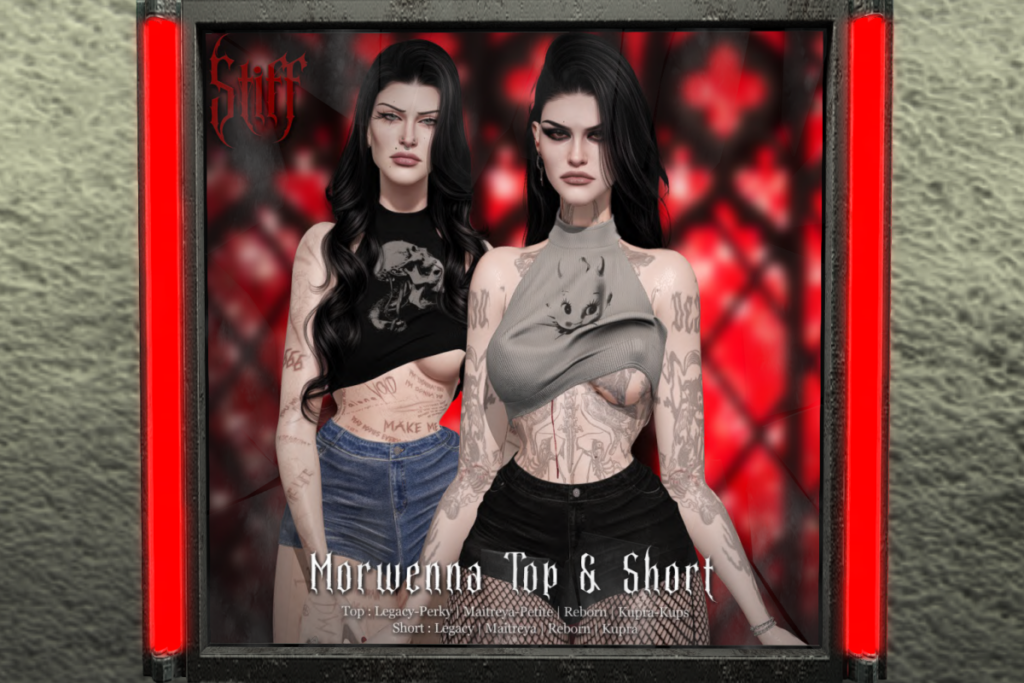 Morwenna Top &amp; Short - Inithium/Legacy/Maitreya/Reborn/+mods, L$250 each/L$1000-L$1300 each FP