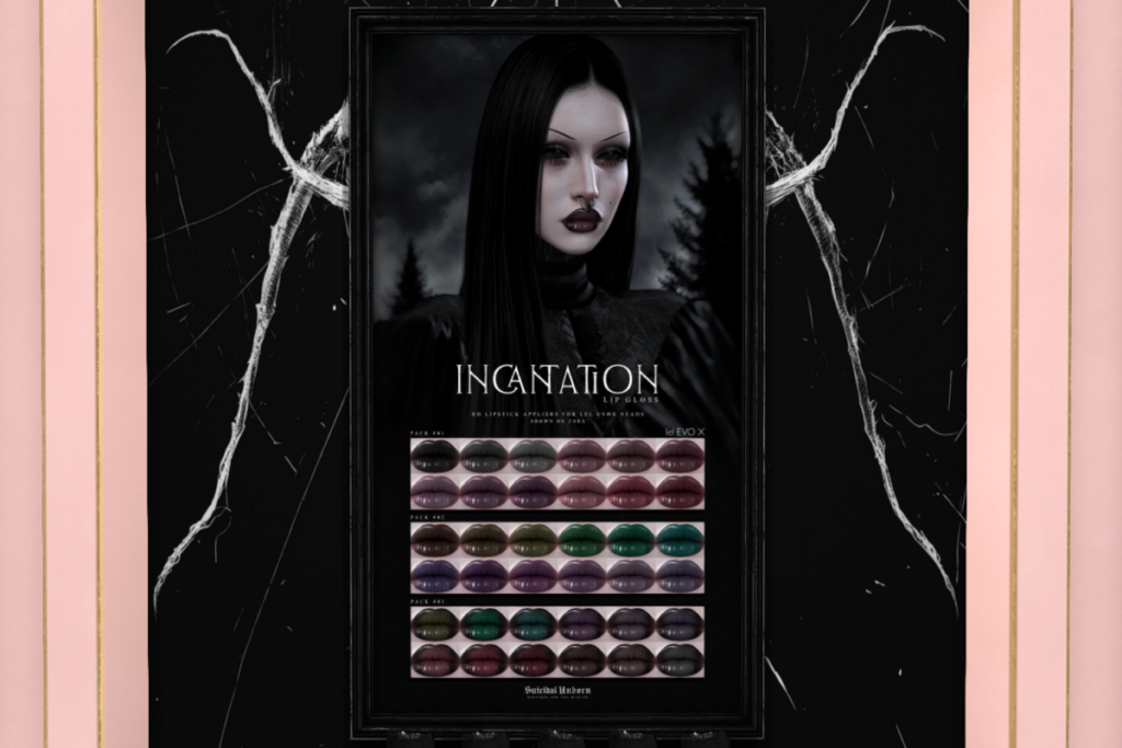 Incantation Lipgloss - EvoX, L$365 each/L$931 FP