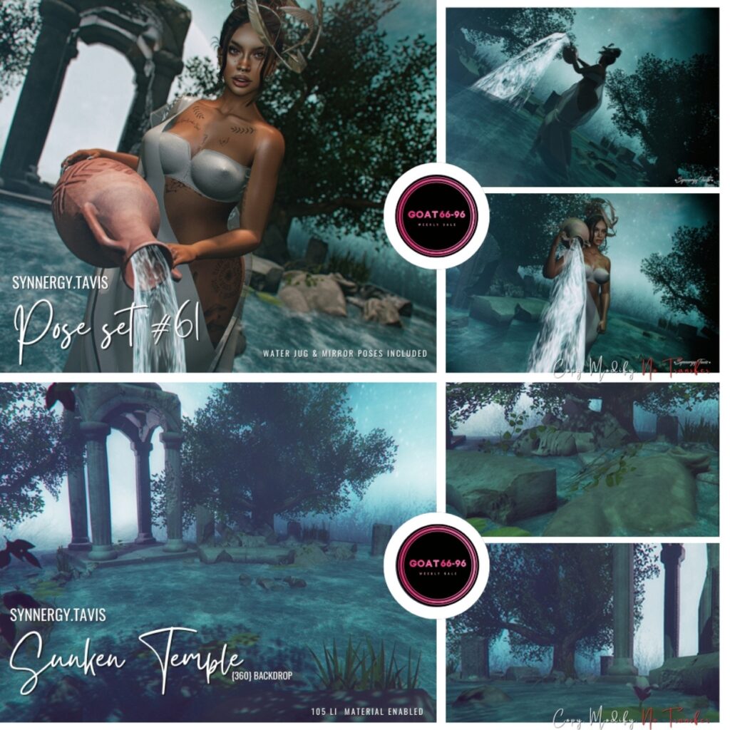 Sunken Temple Backdrop and #61 Pose Set