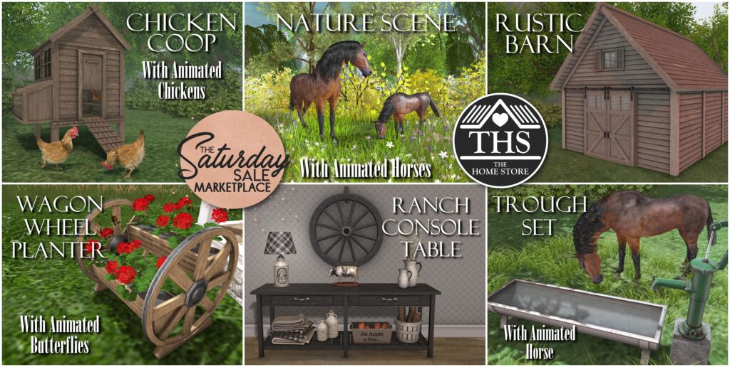 Chicken Coop | Nature Scene | Rustic Barn | Wagon Wheel Planter | Ranch Console Table | Trough Set