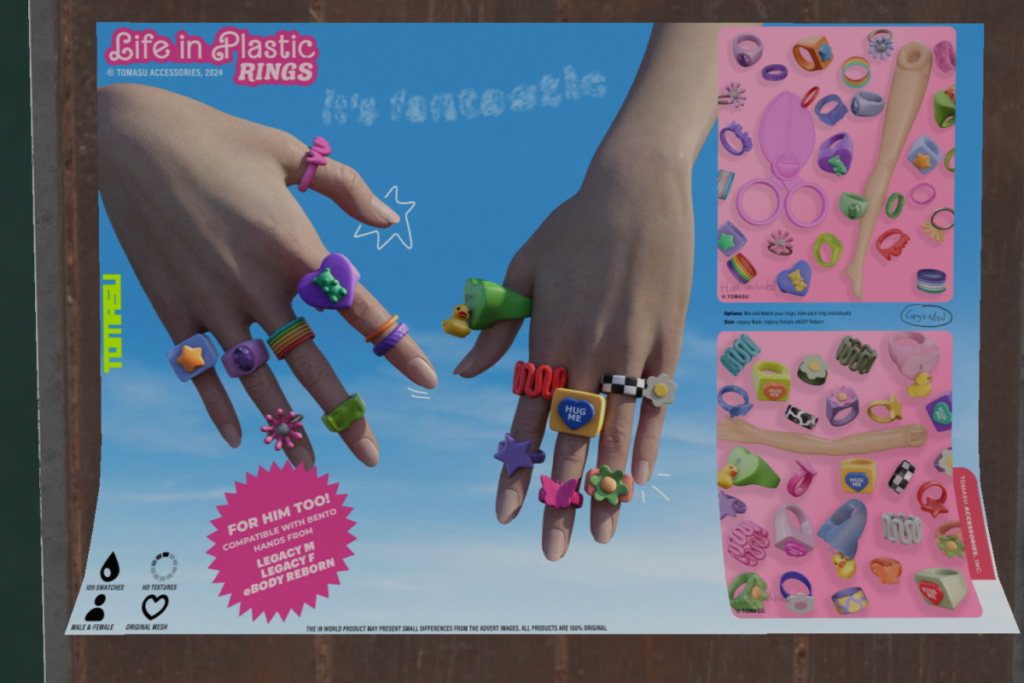 Life In Plastic Rings - Legacy F+M/Reborn	&lt;a href=&quot;http://maps.secondlife.com/secondlife/The%20Sign%20II/220/111/22&quot;&gt;TELEPORT&lt;/a&gt;