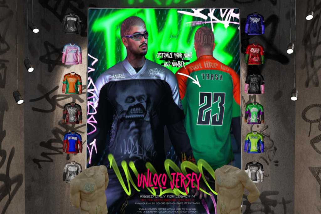 Unloco Jersey - Legacy, L$299 each/L$1500 FP