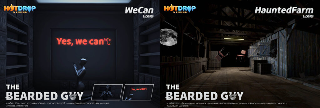 We Can &amp; Haunted Farm Backdrops