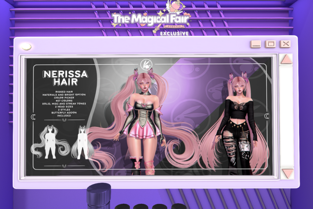 Nerissa Hair, L$350 each/L$600 FP