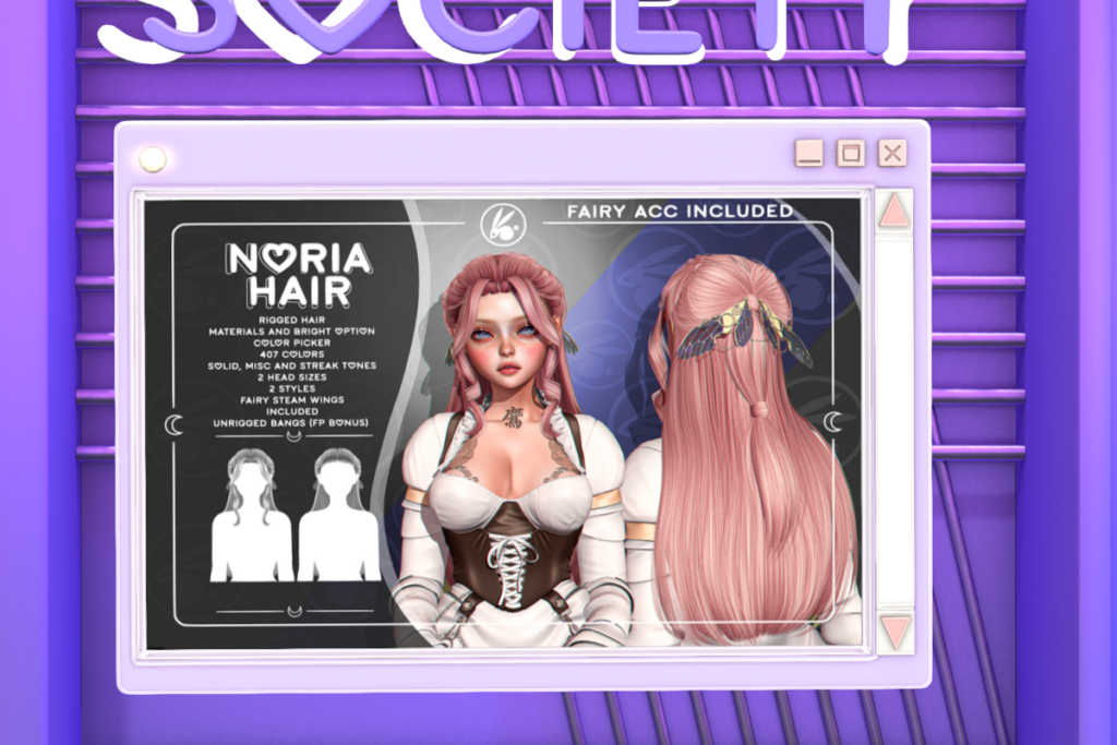 Noria Hair, L$350 each/L$600 FP