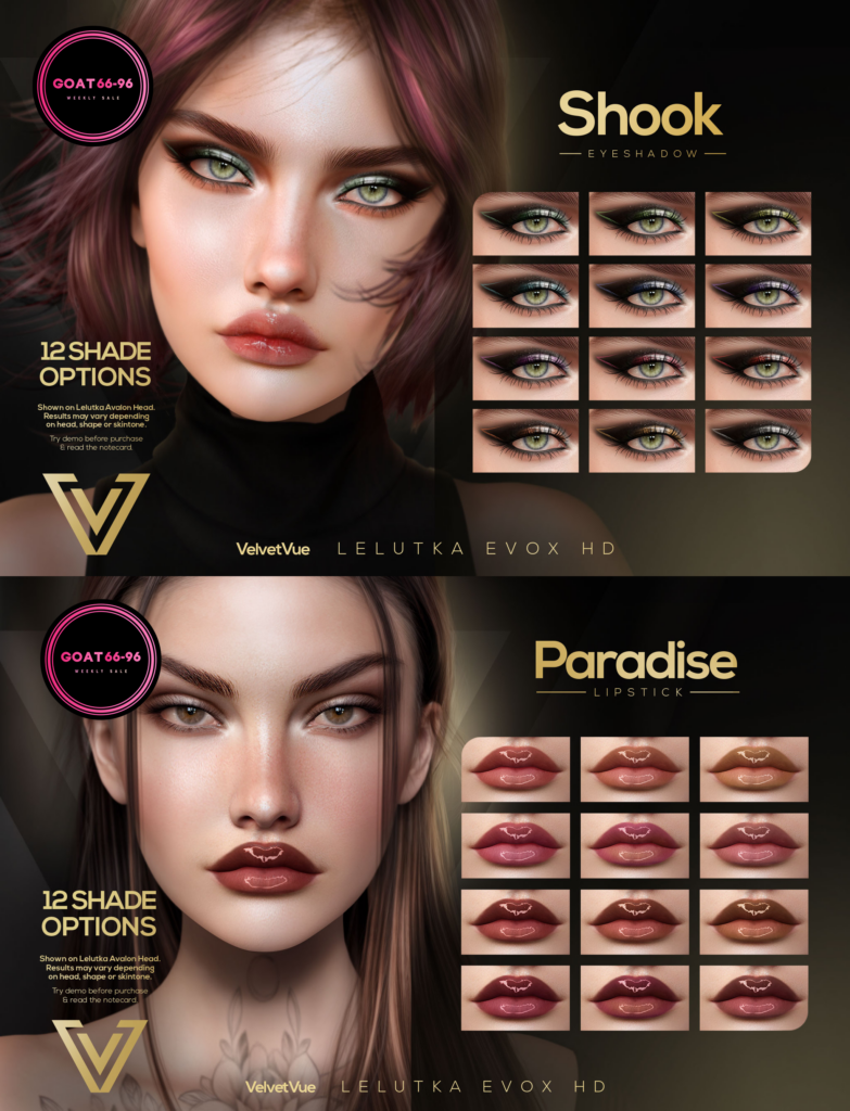 Paradise Lipstick and Shook Eyeshadow - EvoX
