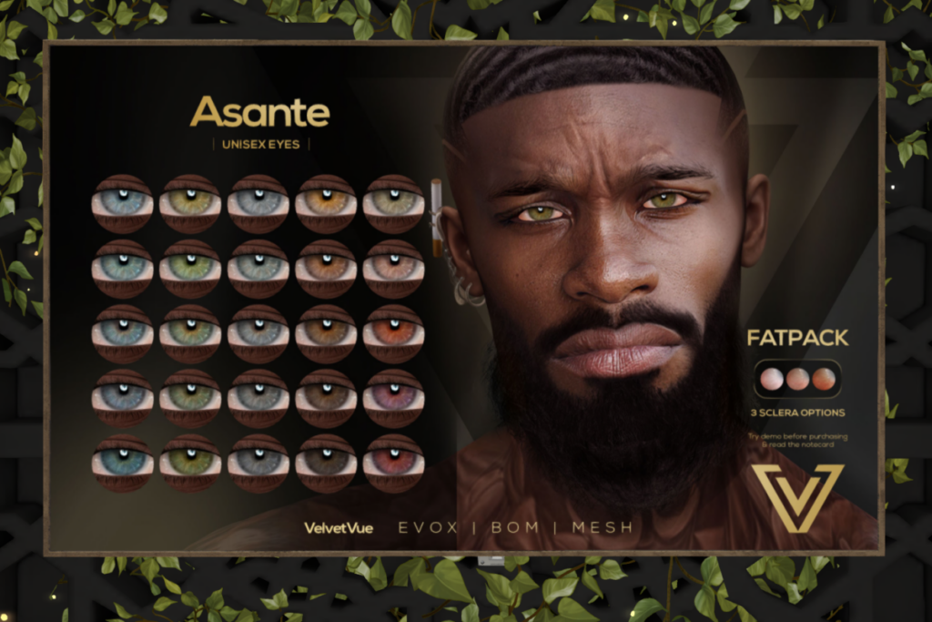 Asante Eyes - BOM/Lelutka/Mesh, L$999